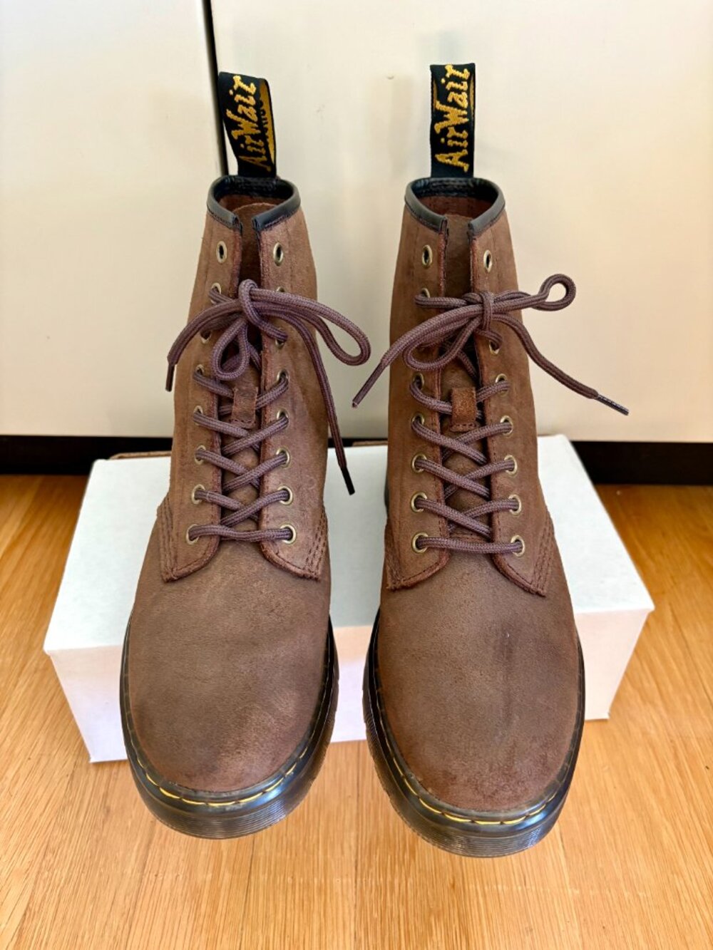 Dr. Martens Zavala Brown Suede Combat Boots - Size 8 - Picture 3 of 9